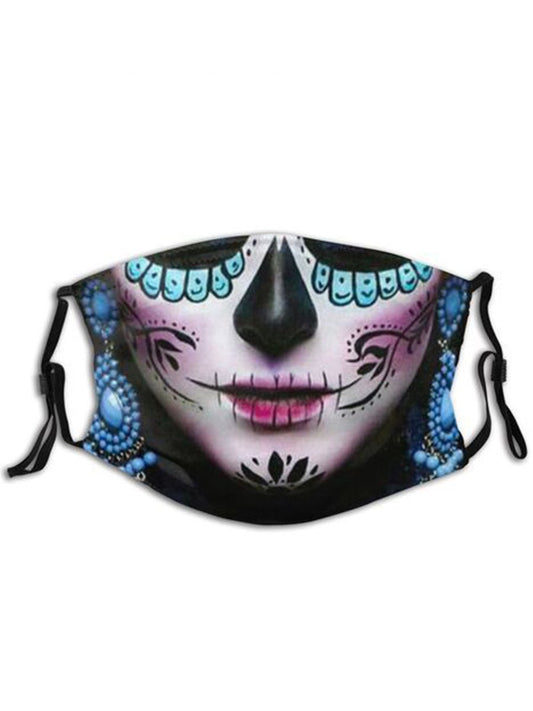 Adult Day of the Dead Halloween Funny Mouth Mask