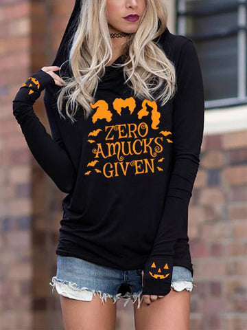 Women's Funny Zero Amucks Given Hoodie