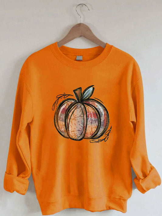 Women's Farm Fresh Pumpkin Print Sweatshirt